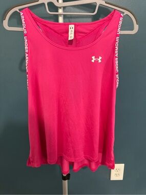 Under Armour Bright Pink Womens Logo Tank Top